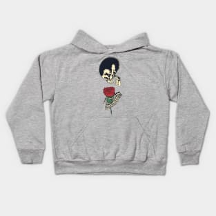 Skull and Rose Ink Art Tattoo Design Kids Hoodie